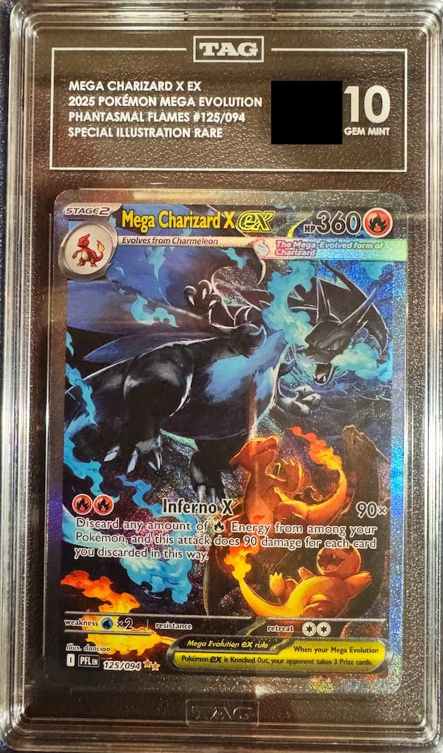 Mega Charizard X ex · Phantasmal Flames SIR · TAG 10