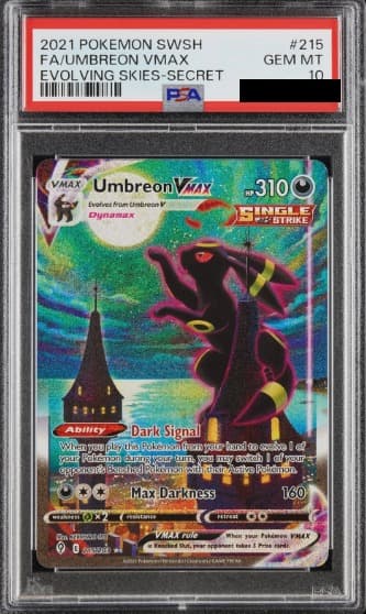 Umbreon VMAX Alt Art “Moonbreon” · PSA 10
